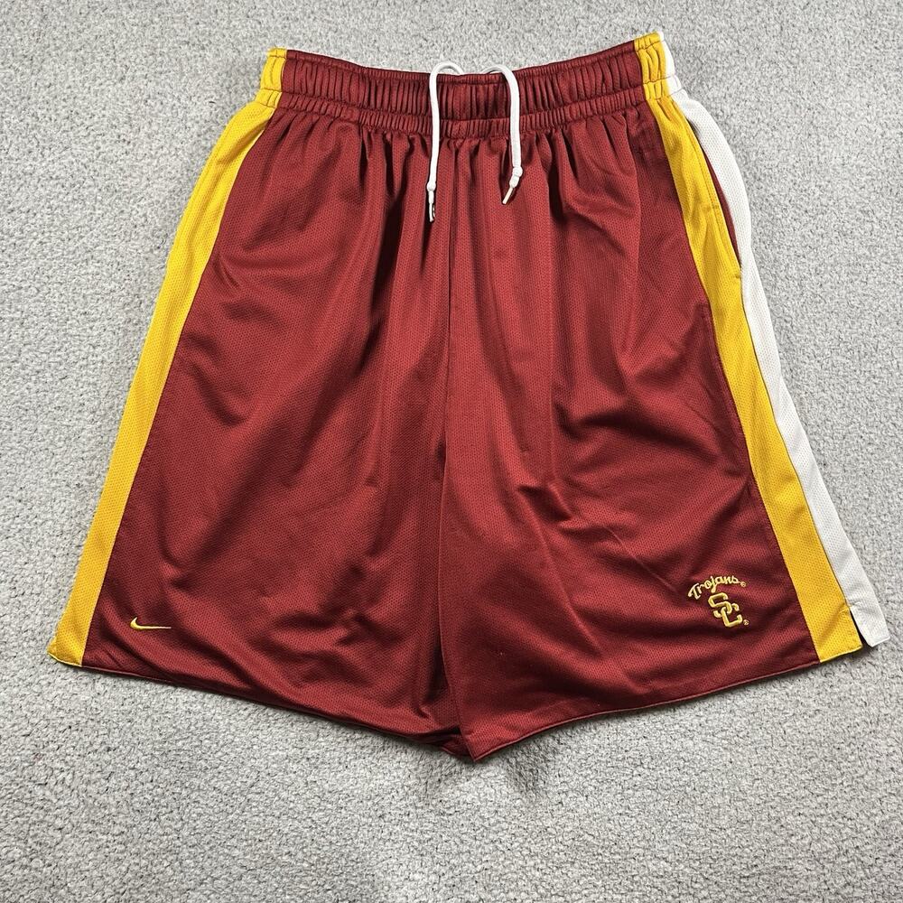 USC Trojans Shorts Mens L Nike Vintage Practice Team Issued Athletic Basketball